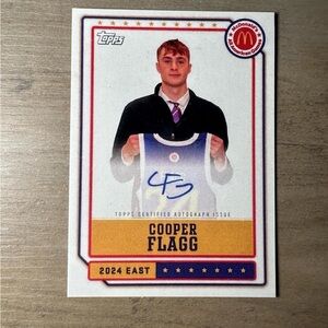 Topps Chrome Autograph Card of Cooper Flagg